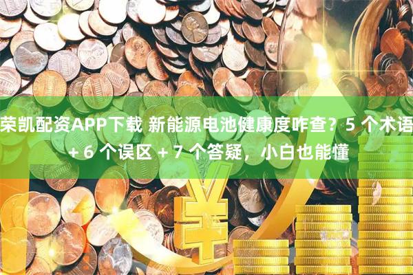 荣凯配资APP下载 新能源电池健康度咋查？5 个术语 + 6 个误区 + 7 个答疑，小白也能懂