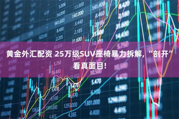 黄金外汇配资 25万级SUV座椅暴力拆解, “剖开”看真面目!